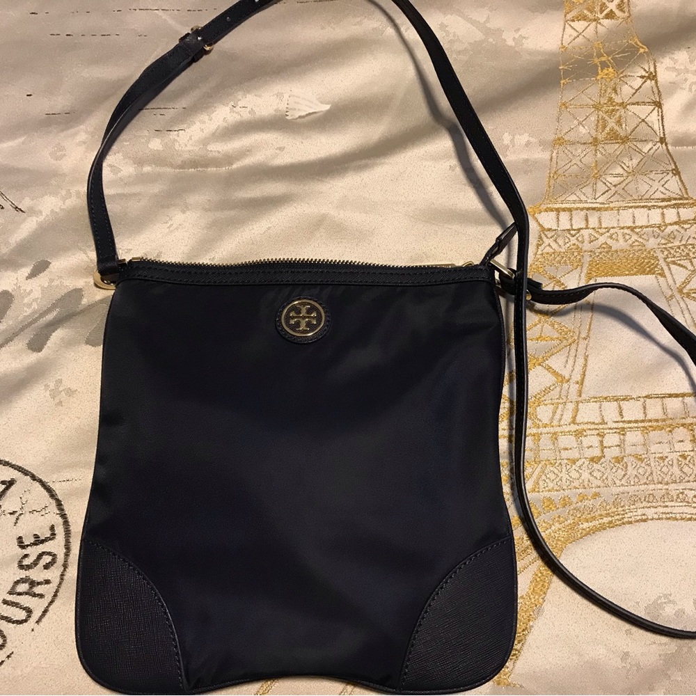 Tory Burch Nylon Crossbody / Swingpack Tote  EUC